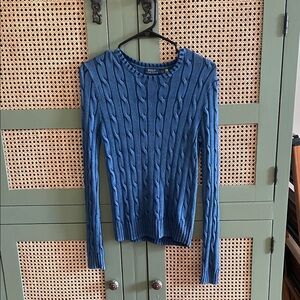 Ralph Lauren Navy Cable Knit Sweater